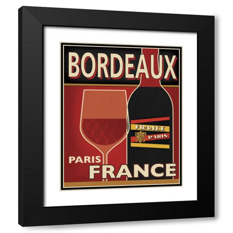 Bordeaux Black Modern Wood Framed Art Print with Double Matting by Pela Studio