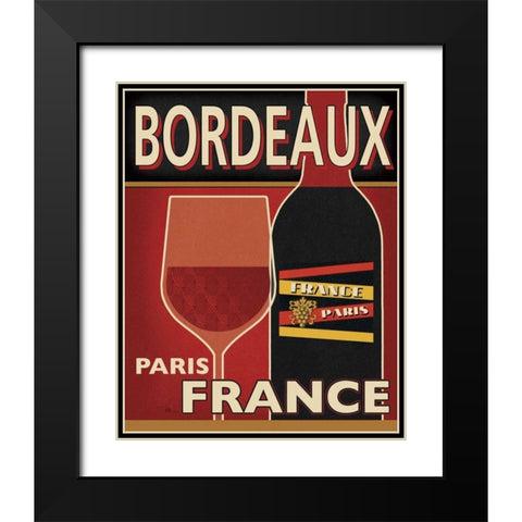 Bordeaux Black Modern Wood Framed Art Print with Double Matting by Pela Studio