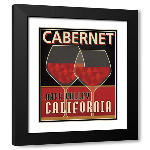Cabernet Black Modern Wood Framed Art Print with Double Matting by Pela Studio