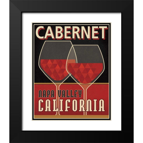 Cabernet Black Modern Wood Framed Art Print with Double Matting by Pela Studio