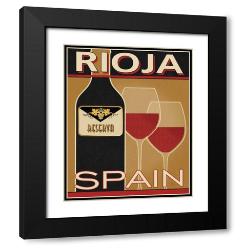 Rioja Black Modern Wood Framed Art Print with Double Matting by Pela Studio