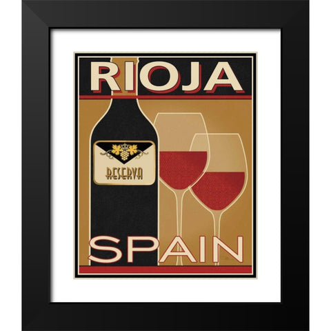 Rioja Black Modern Wood Framed Art Print with Double Matting by Pela Studio