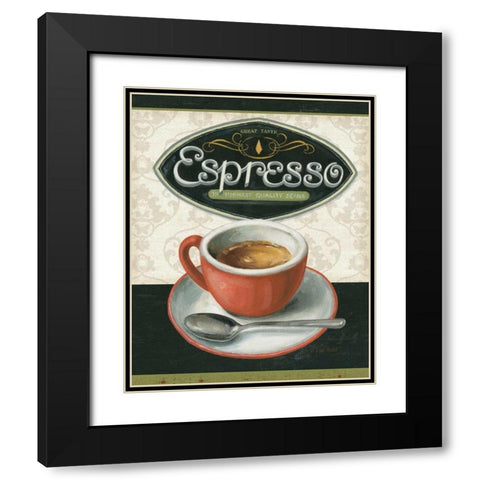 Coffee Moment III Black Modern Wood Framed Art Print with Double Matting by Audit, Lisa