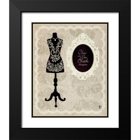 Dress Form I Black Modern Wood Framed Art Print with Double Matting by Studio Mousseau
