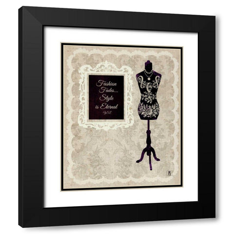 Dress Form II Black Modern Wood Framed Art Print with Double Matting by Studio Mousseau