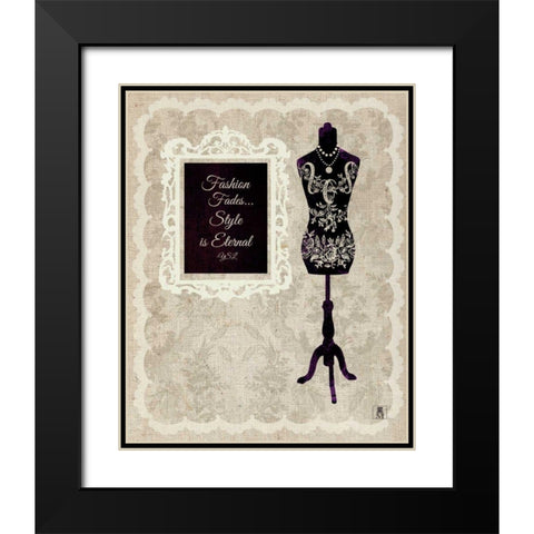 Dress Form II Black Modern Wood Framed Art Print with Double Matting by Studio Mousseau