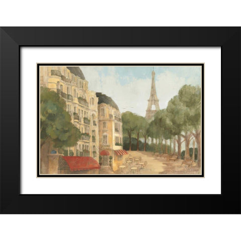 From the Balcony Black Modern Wood Framed Art Print with Double Matting by Hristova, Albena