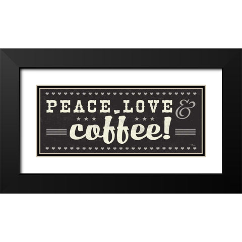 Coffee Lovers IV Black Modern Wood Framed Art Print with Double Matting by Pela Studio