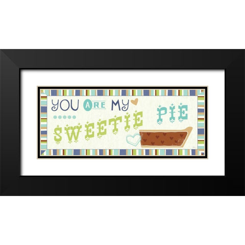 Luv 2 Bake III Black Modern Wood Framed Art Print with Double Matting by Pela Studio