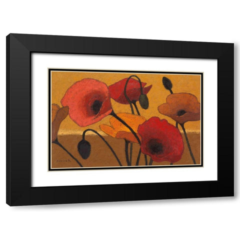 Poppy Curry III Black Modern Wood Framed Art Print with Double Matting by Novak, Shirley