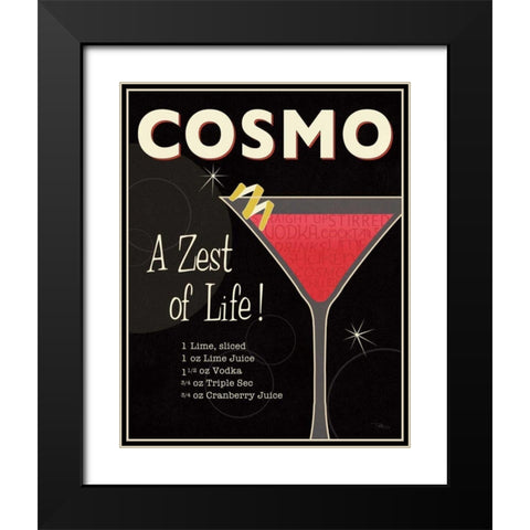 Cocktail Hour II Black Modern Wood Framed Art Print with Double Matting by Pela Studio