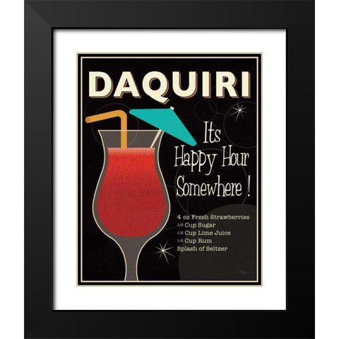 Cocktail Hour III Black Modern Wood Framed Art Print with Double Matting by Pela Studio