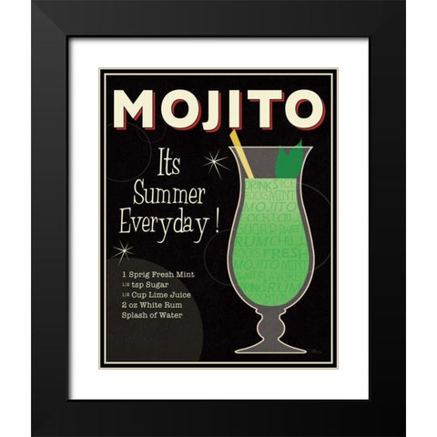 Cocktail Hour IV Black Modern Wood Framed Art Print with Double Matting by Pela Studio