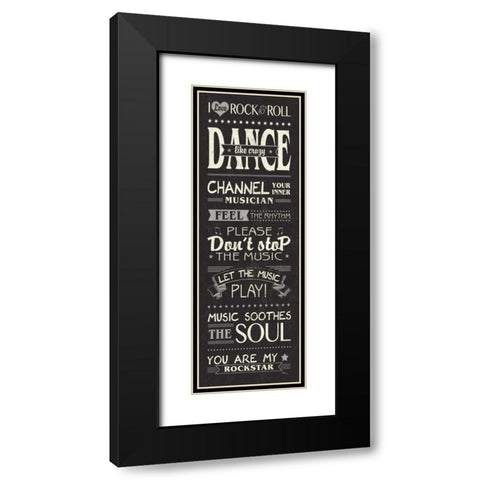Music Lovers I Black Modern Wood Framed Art Print with Double Matting by Pela Studio