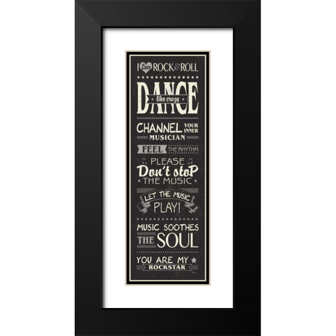 Music Lovers I Black Modern Wood Framed Art Print with Double Matting by Pela Studio