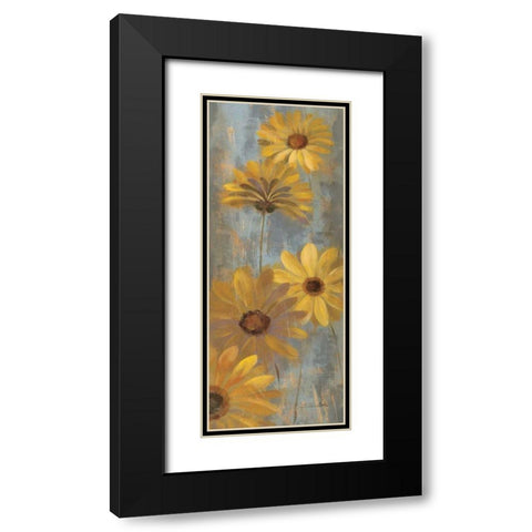 Yellow Gerberas II Black Modern Wood Framed Art Print with Double Matting by Vassileva, Silvia