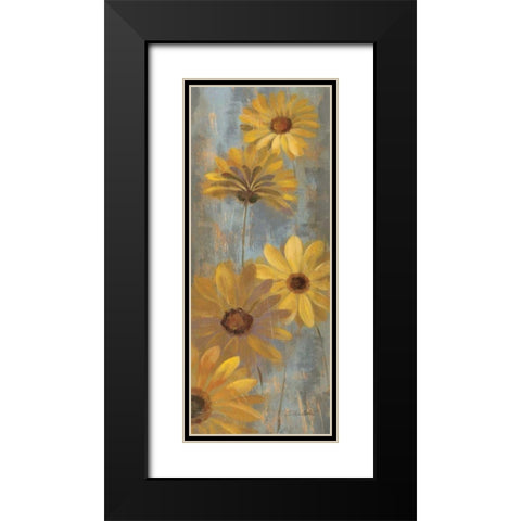 Yellow Gerberas II Black Modern Wood Framed Art Print with Double Matting by Vassileva, Silvia