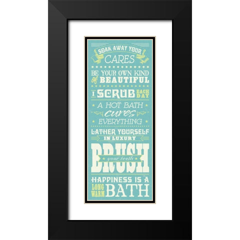 Wash Up I Black Modern Wood Framed Art Print with Double Matting by Pela Studio
