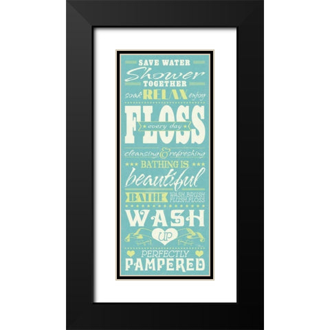 Wash Up II Black Modern Wood Framed Art Print with Double Matting by Pela Studio