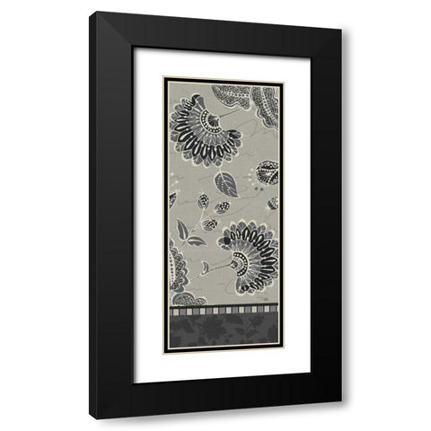 Garden Drawings Dark IV Black Modern Wood Framed Art Print with Double Matting by Pela