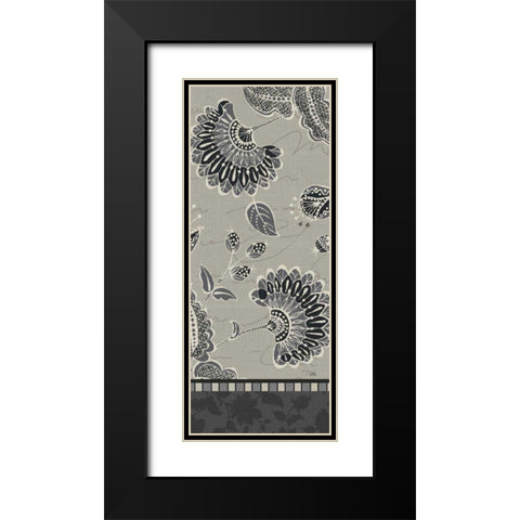Garden Drawings Dark IV Black Modern Wood Framed Art Print with Double Matting by Pela