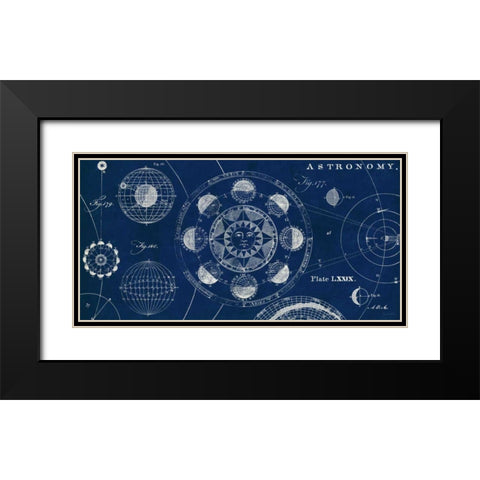 Blueprint Astronomy Black Modern Wood Framed Art Print with Double Matting by Schlabach, Sue