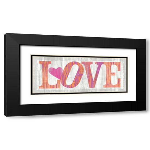 Driftwood Love Black Modern Wood Framed Art Print with Double Matting by Schlabach, Sue