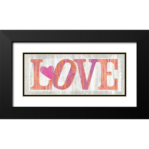 Driftwood Love Black Modern Wood Framed Art Print with Double Matting by Schlabach, Sue