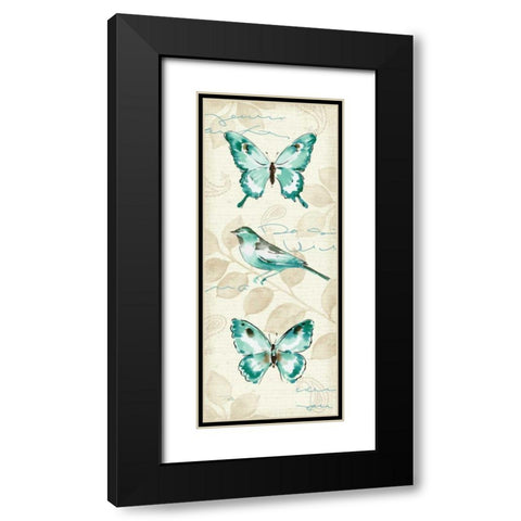 Wing Prints II Black Modern Wood Framed Art Print with Double Matting by Pela