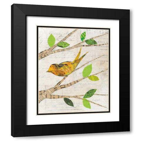 Birds in Spring II Black Modern Wood Framed Art Print with Double Matting by Prahl, Courtney