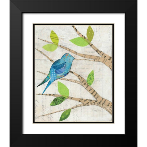 Birds in Spring I Black Modern Wood Framed Art Print with Double Matting by Prahl, Courtney