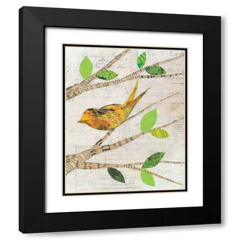 Birds in Spring II Black Modern Wood Framed Art Print with Double Matting by Prahl, Courtney