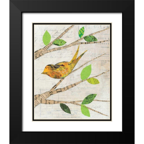 Birds in Spring II Black Modern Wood Framed Art Print with Double Matting by Prahl, Courtney