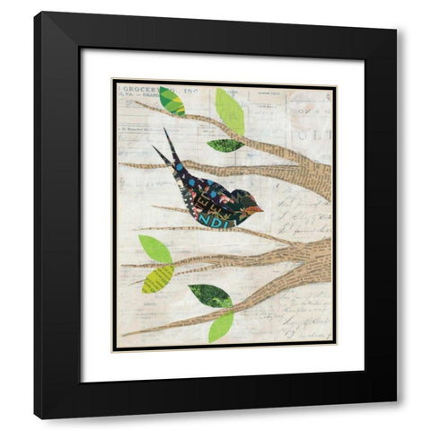 Birds in Spring III Black Modern Wood Framed Art Print with Double Matting by Prahl, Courtney