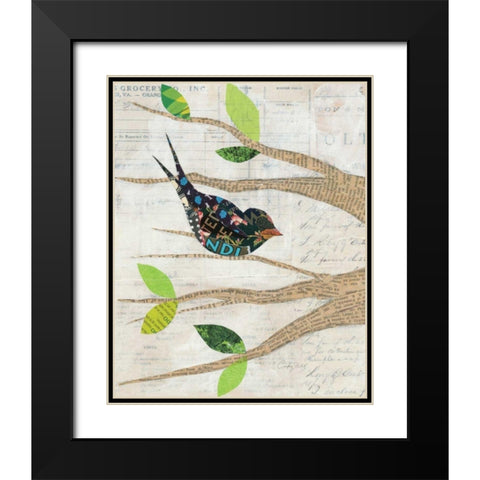 Birds in Spring III Black Modern Wood Framed Art Print with Double Matting by Prahl, Courtney