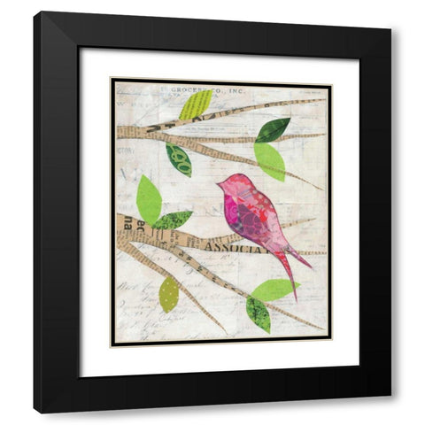 Birds in Spring IV Black Modern Wood Framed Art Print with Double Matting by Prahl, Courtney