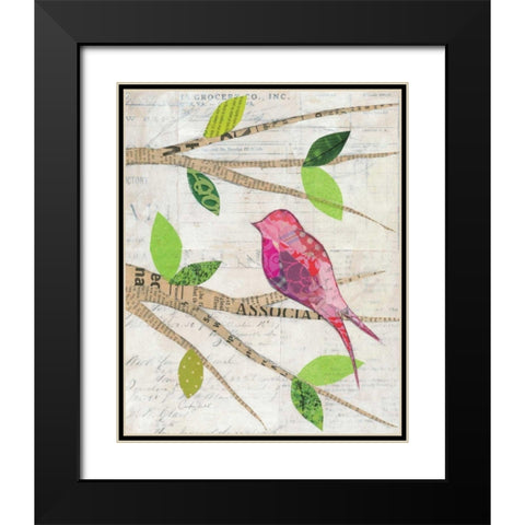 Birds in Spring IV Black Modern Wood Framed Art Print with Double Matting by Prahl, Courtney