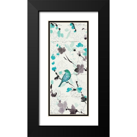 Flowing III Black Modern Wood Framed Art Print with Double Matting by ERR, Pela