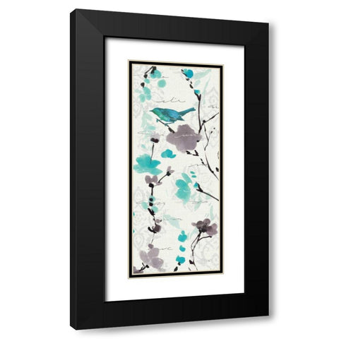 Flowing IV Black Modern Wood Framed Art Print with Double Matting by ERR, Pela