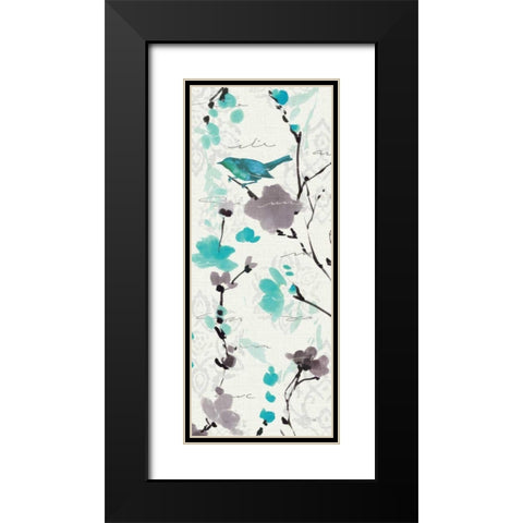 Flowing IV Black Modern Wood Framed Art Print with Double Matting by ERR, Pela