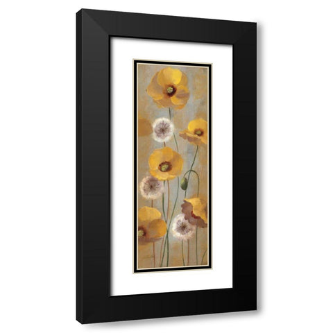 Spring Poppies I Black Modern Wood Framed Art Print with Double Matting by Vassileva, Silvia