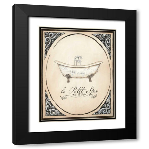 Le Petit Spa I Black Modern Wood Framed Art Print with Double Matting by Adams, Emily