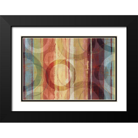 Strata Black Modern Wood Framed Art Print with Double Matting by Wild Apple Portfolio