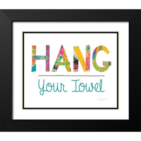 Hang Your Towel Black Modern Wood Framed Art Print with Double Matting by Prahl, Courtney