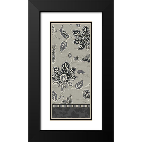 Garden Drawings Dark V Black Modern Wood Framed Art Print with Double Matting by ERR, Pela