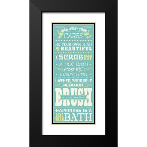 Wash Up I Black Modern Wood Framed Art Print with Double Matting by Pela Studio