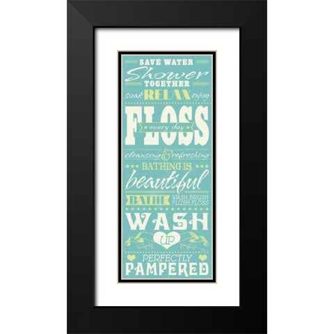 Wash Up II Black Modern Wood Framed Art Print with Double Matting by Pela Studio