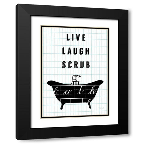 Letterform Tub Black Modern Wood Framed Art Print with Double Matting by Schlabach, Sue