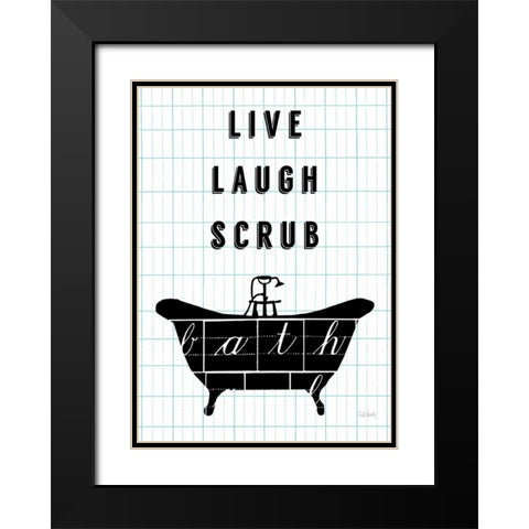 Letterform Tub Black Modern Wood Framed Art Print with Double Matting by Schlabach, Sue