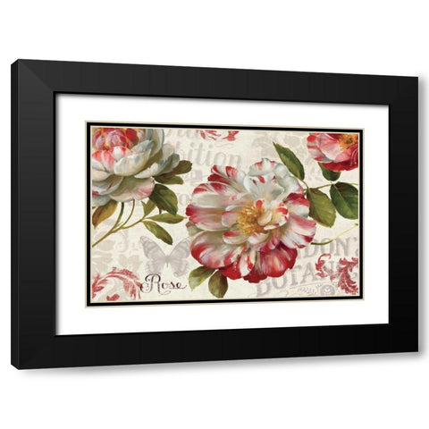 Spring Flair I Black Modern Wood Framed Art Print with Double Matting by Audit, Lisa